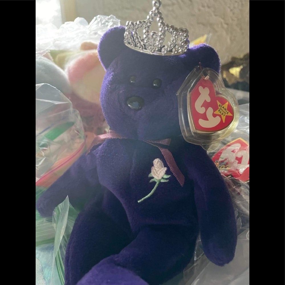Indonesian Princess "Diana" beanie baby with protective case